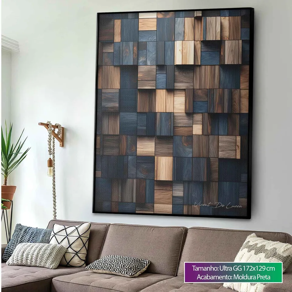 Quadro Abstrato Madeiras Harmoniosas, de Vicent de Lucca — foto 10