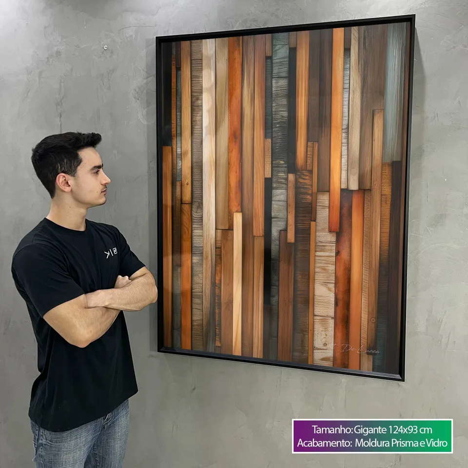 Quadro Abstrato Madeiras Rústicas, de Vicent de Lucca — foto 10