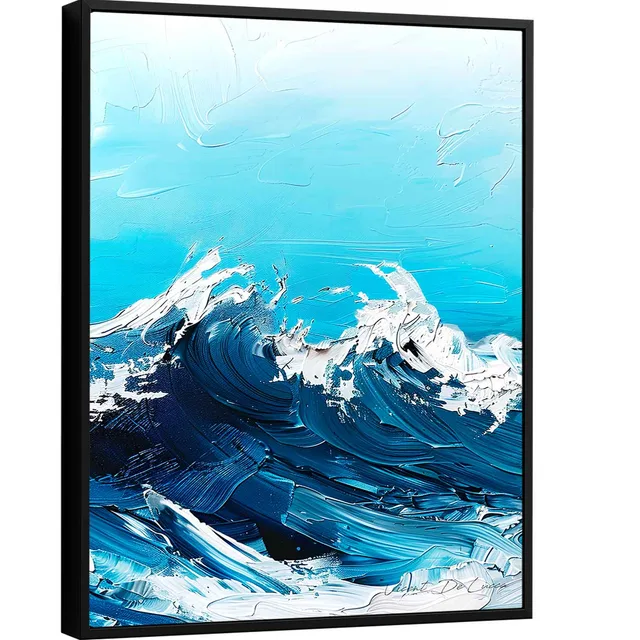Quadro Abstrato Ondas Turbulentas