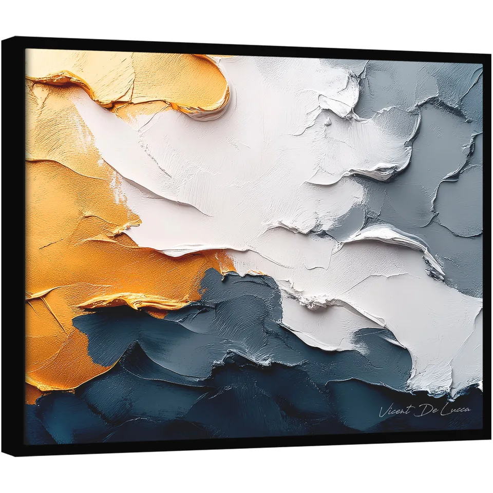 Quadro Abstrato Pinceladas Cativantes - Quadros Abstratos | QuadrosDecorativos.com