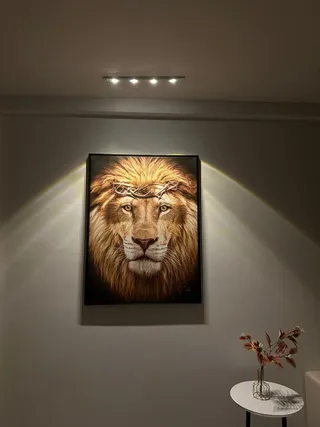 Quadro Leão de Judá na casa de Carla Nunes Ribeiro