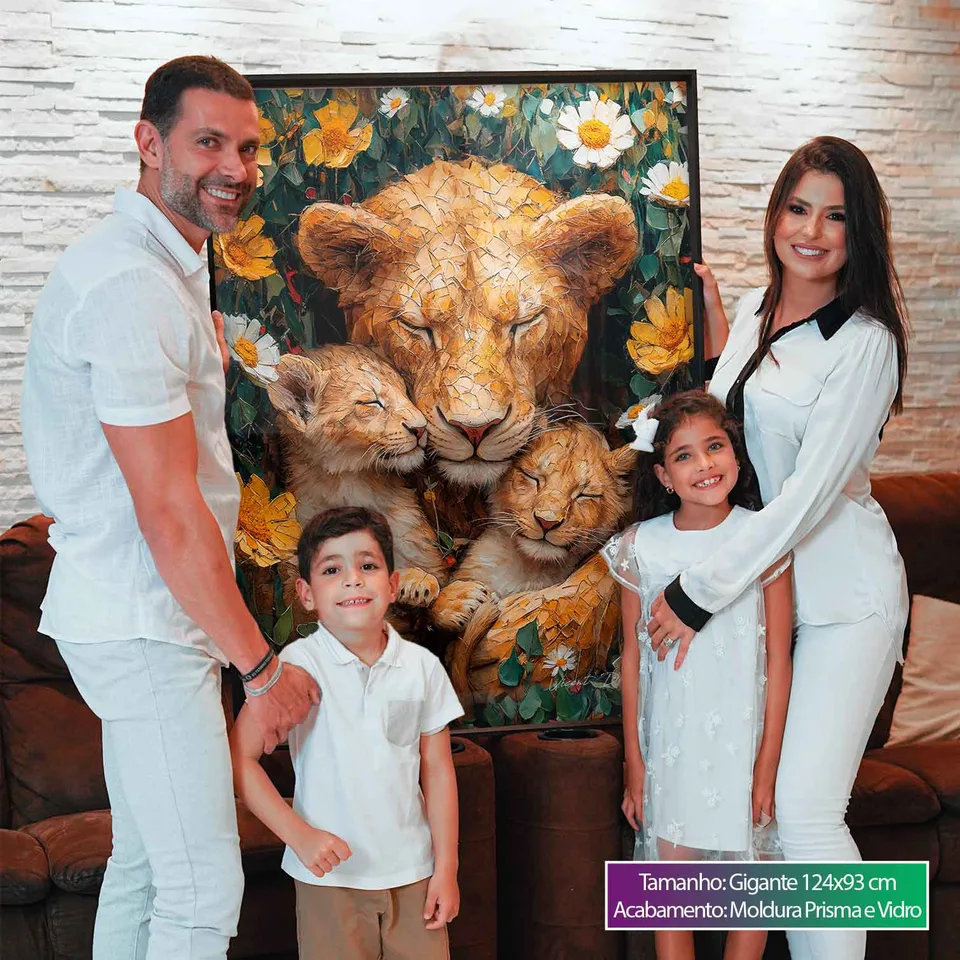 Quadro Aconchego da Mãe Leoa, de Vicent de Lucca — foto 14