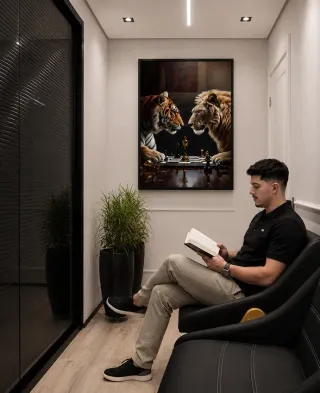 Quadro Jogo de Feras na casa de Pedro Soares
