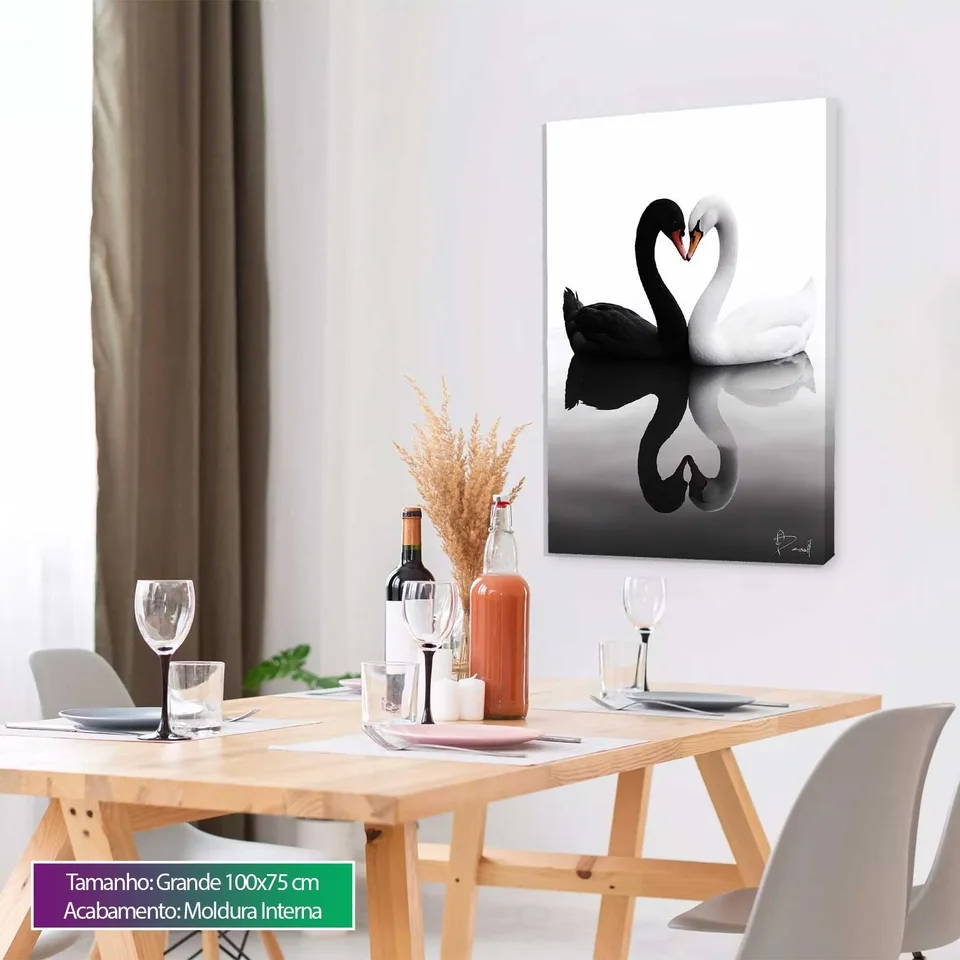 Quadro Cisnes Afetuosos — foto 10