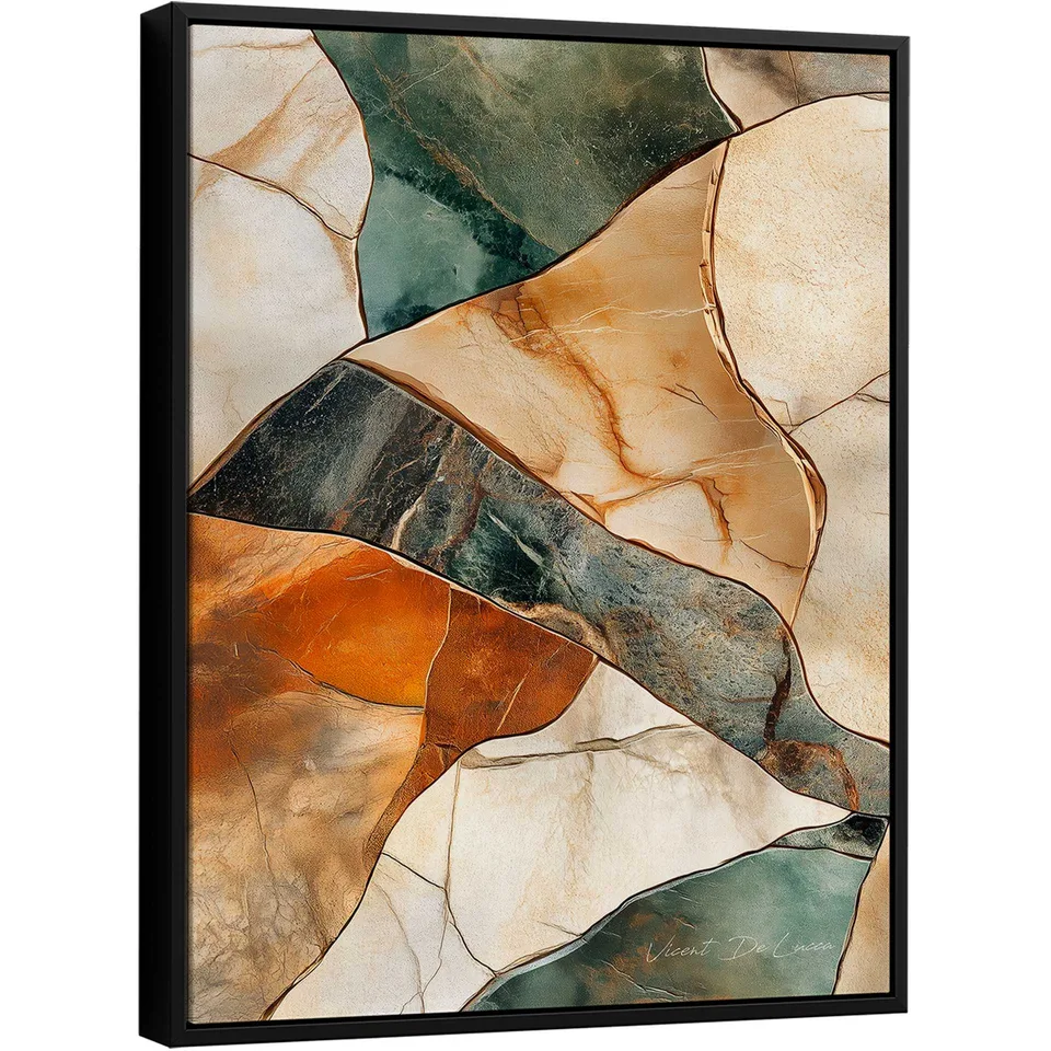 Quadro Abstrato Equilíbrio Rochoso - Quadros Abstratos | QuadrosDecorativos.com