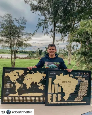 Mapa do Brasil de Raspar Unlocked na casa de Wesley Leite