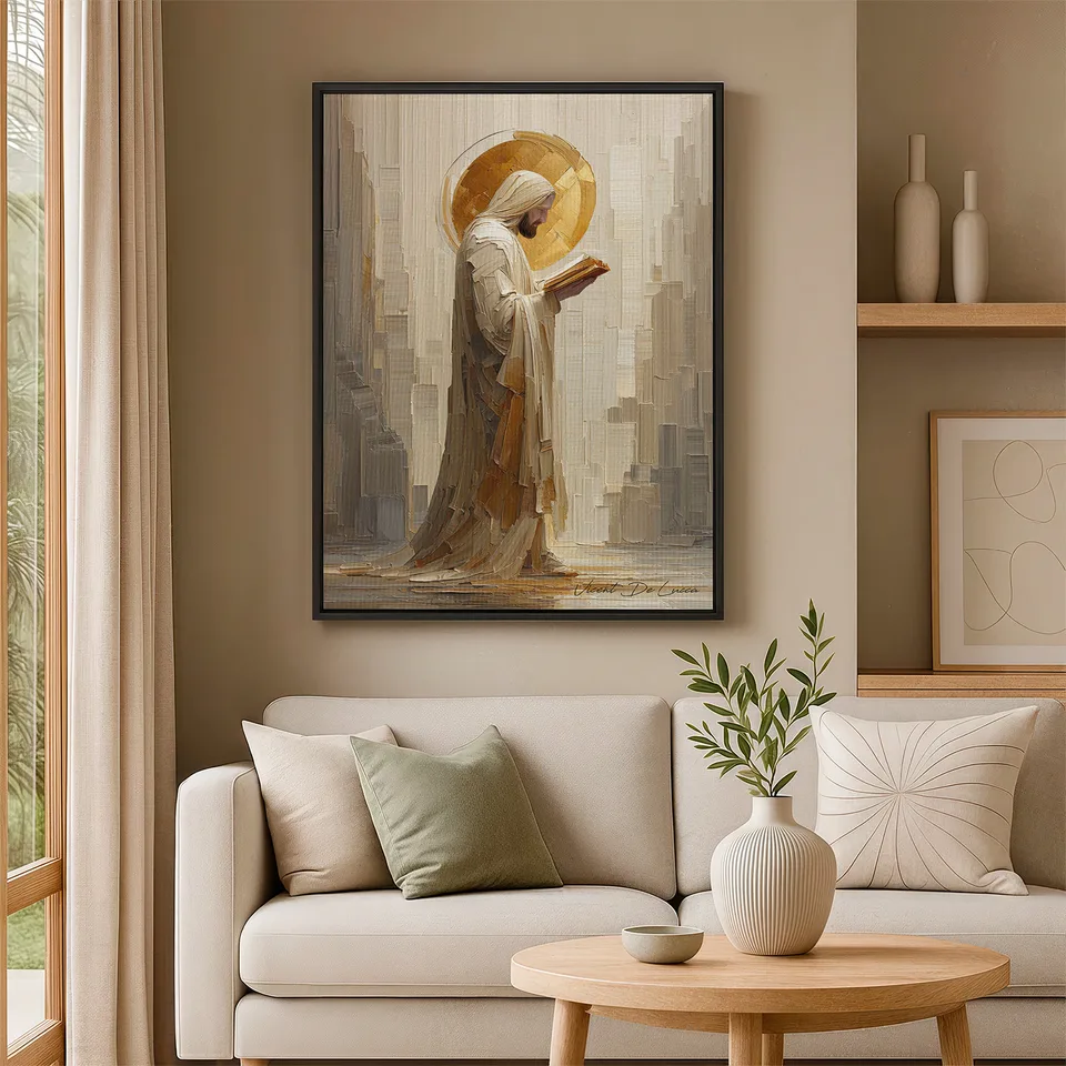 quadro a sabedoria divina - sala estar vicent de lucca