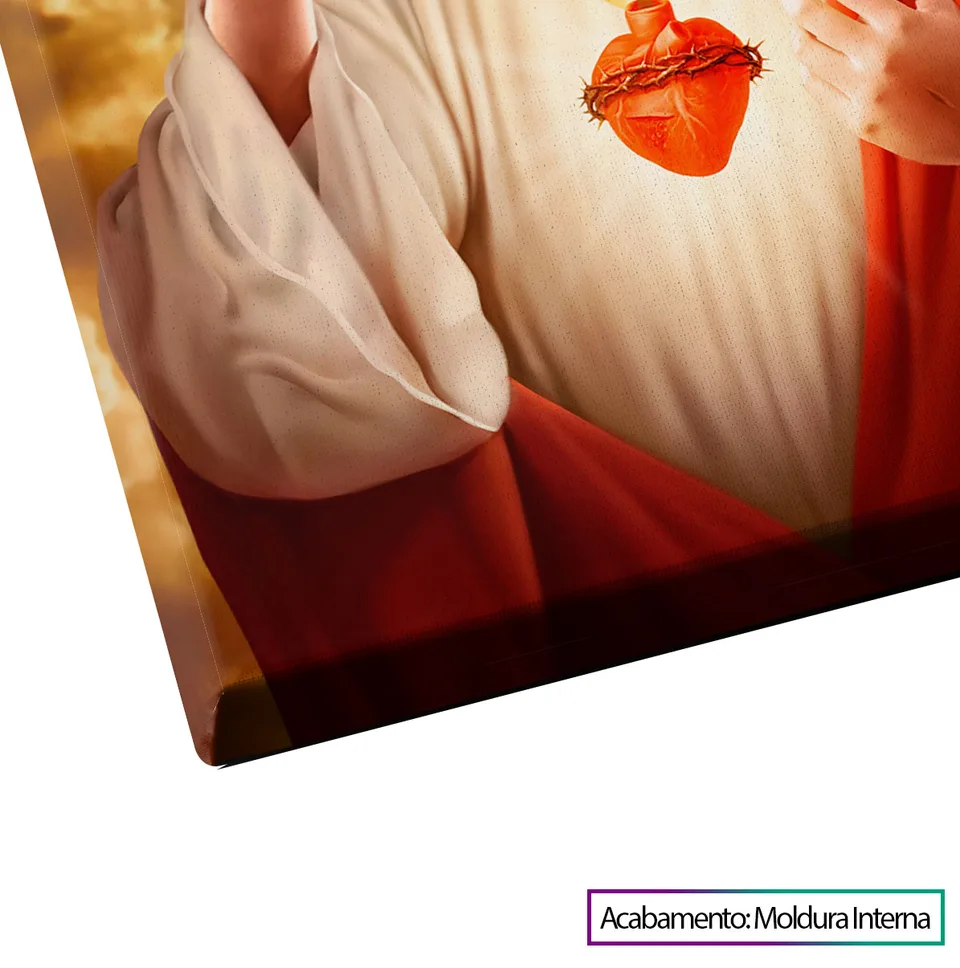 Quadro Jesus arte religiosa - impressão HD moldura premium