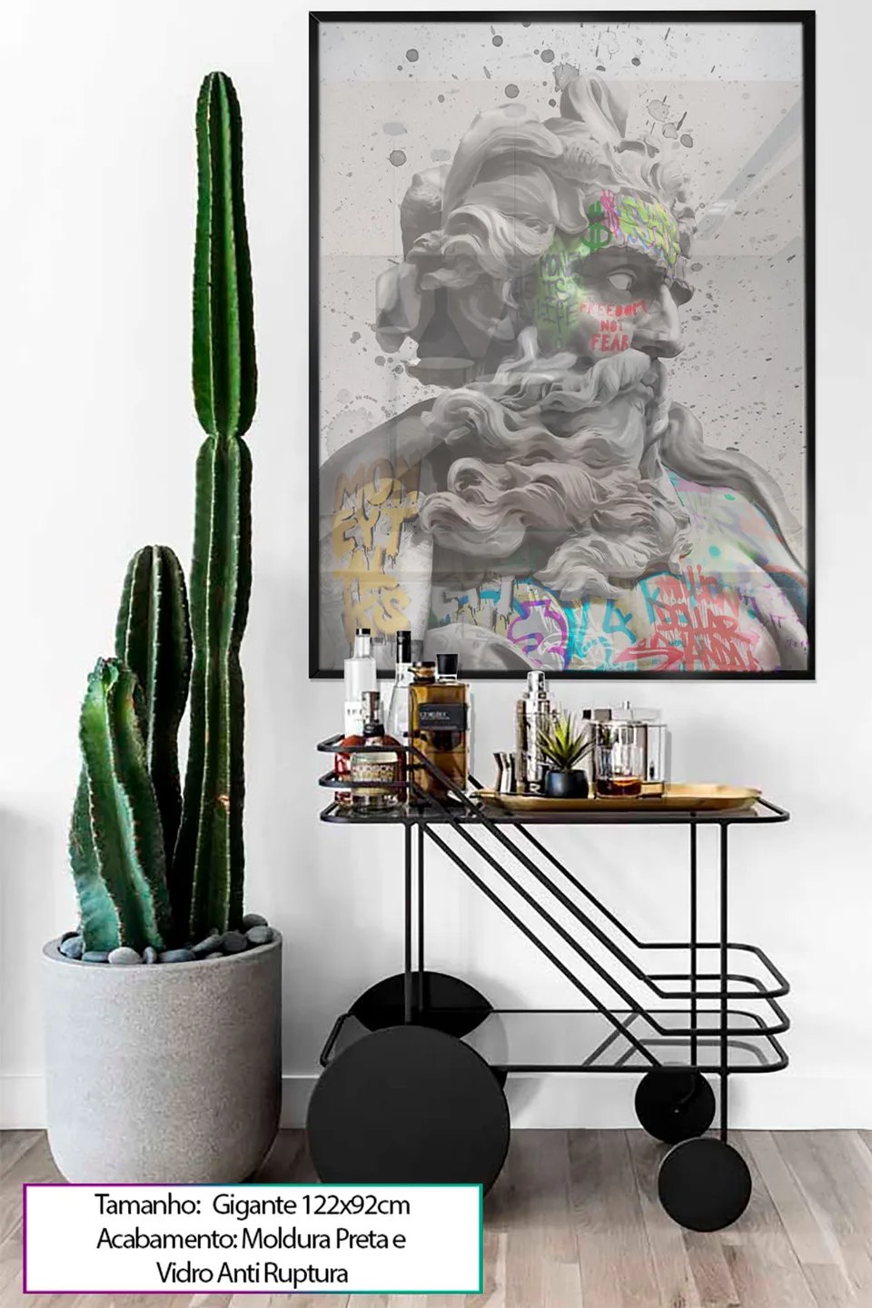 Quadro Zeus Grafite CRAIG