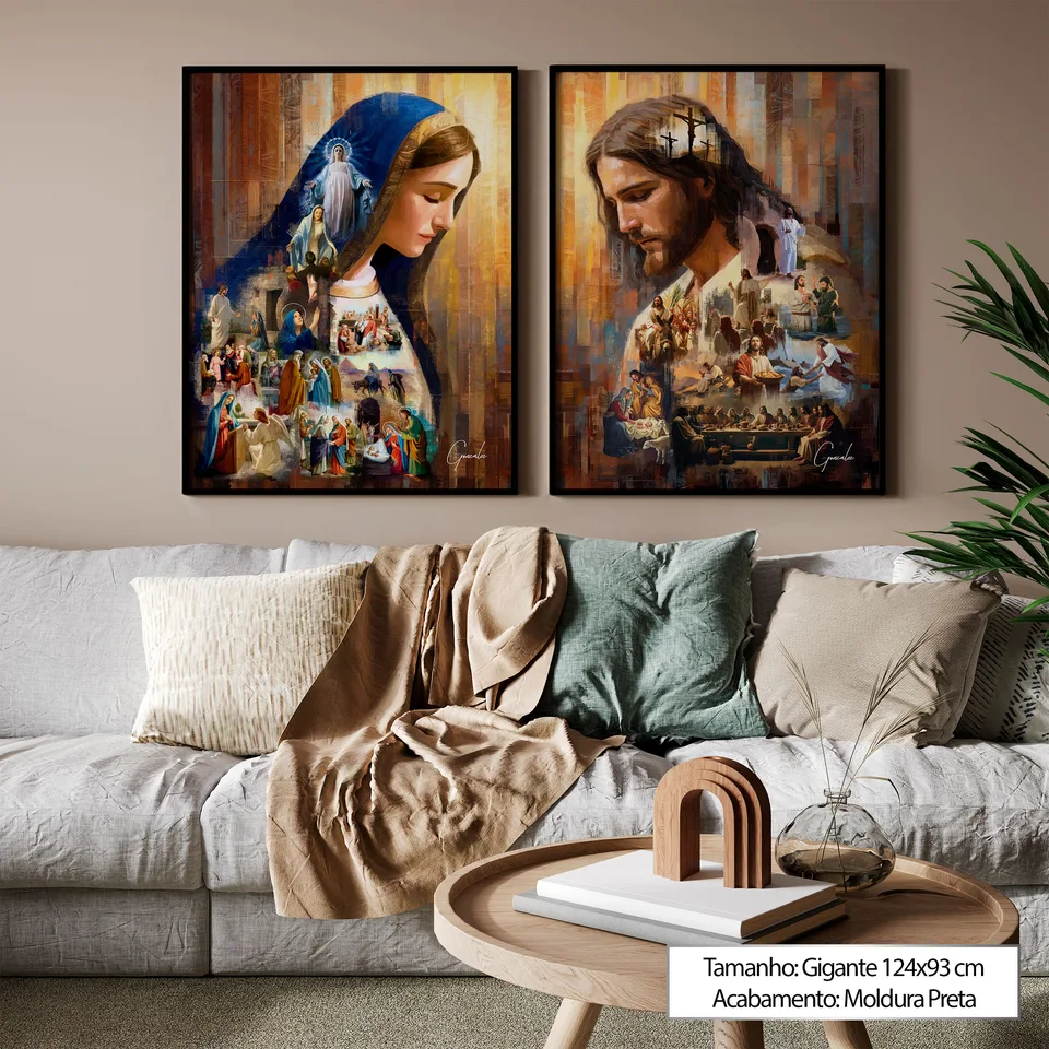 Quadro O Legado de Jesus e Maria 2 Peças (11)