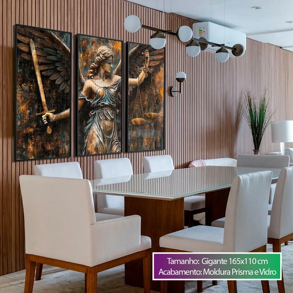 Quadro Anjo da Justiça - Deusa Themis 3 Peças, de Le Roux — foto 6