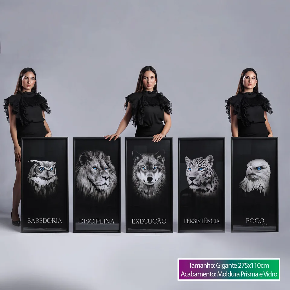 Quadro Arquétipo 5 Peças Iguais, de Benoit — foto 3