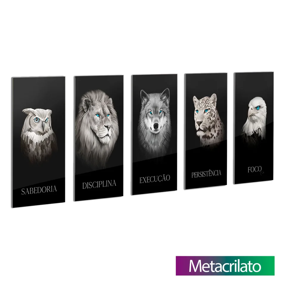Quadro Arquétipo 5 Peças Iguais com acabamento em metacrilato