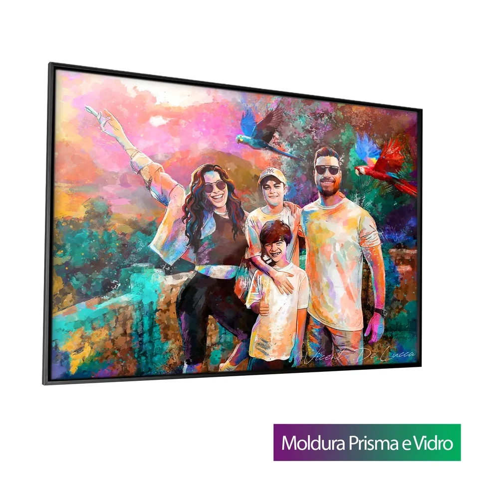 Masterpiece ChromoPintura - Quadro Juliana Paes com moldura Prisma e vidro