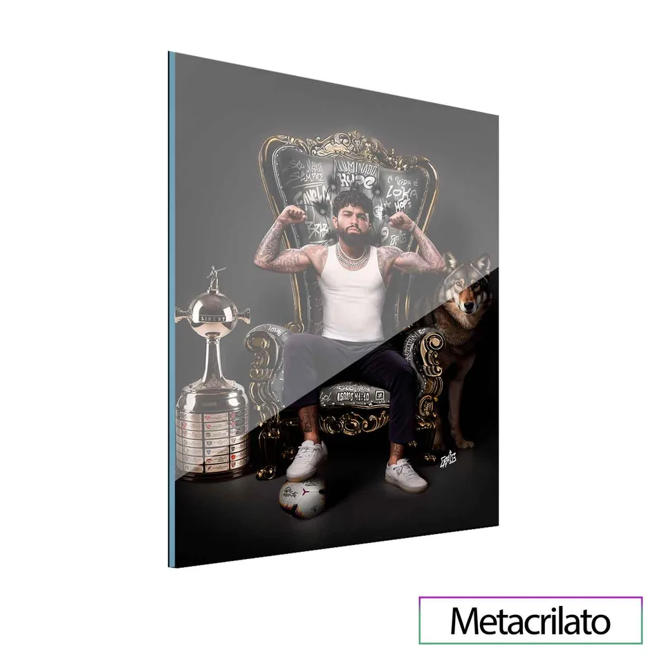 Masterpiece Trono - Quadro Neymar com acabamento em metacrilato