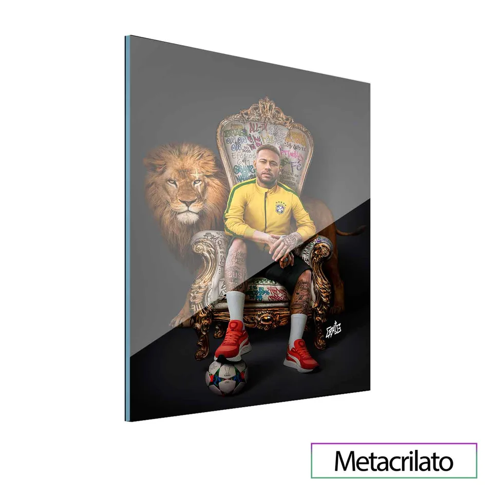 Masterpiece Trono - Quadro Neymar com acabamento em metacrilato (foto 7)