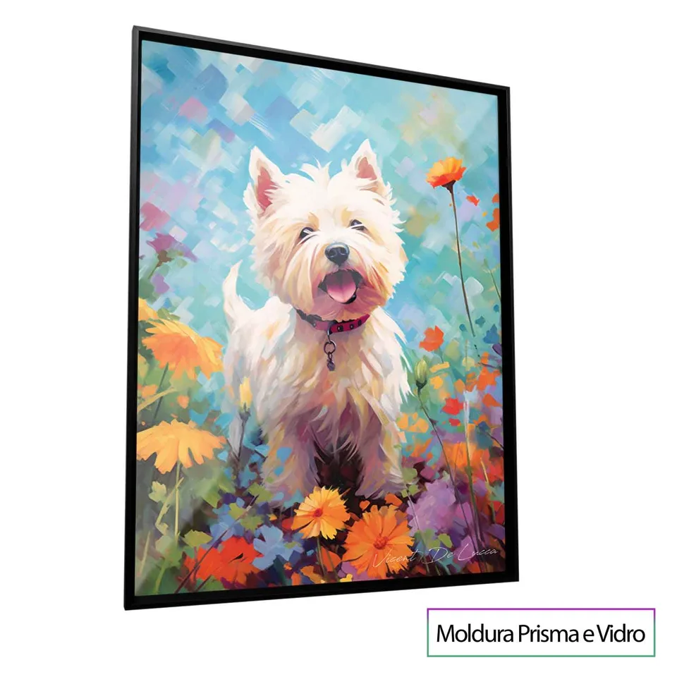 Masterpiece Pop Pet Art - Quadro Seu Animal com moldura Prisma e vidro