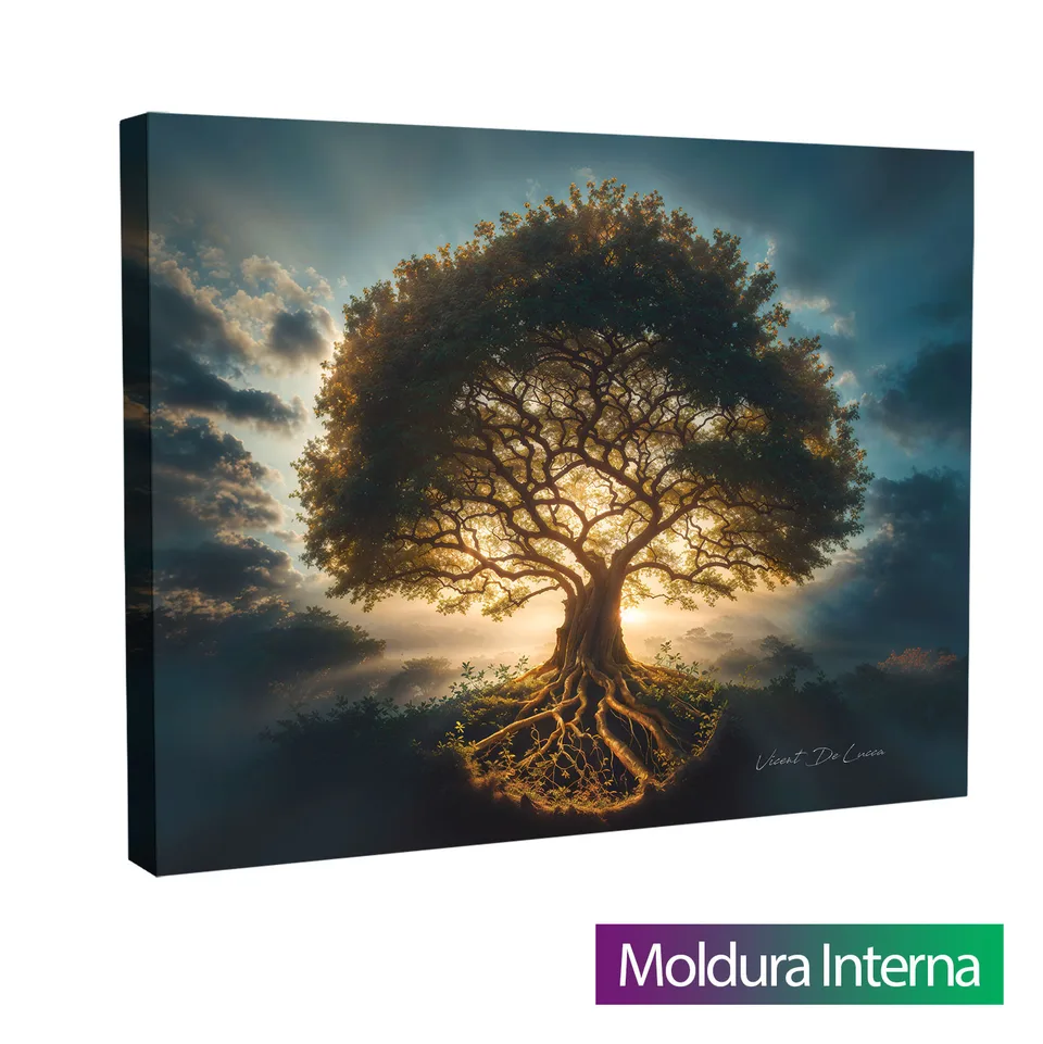 Quadro Árvore da Vida Abençoada com moldura interna