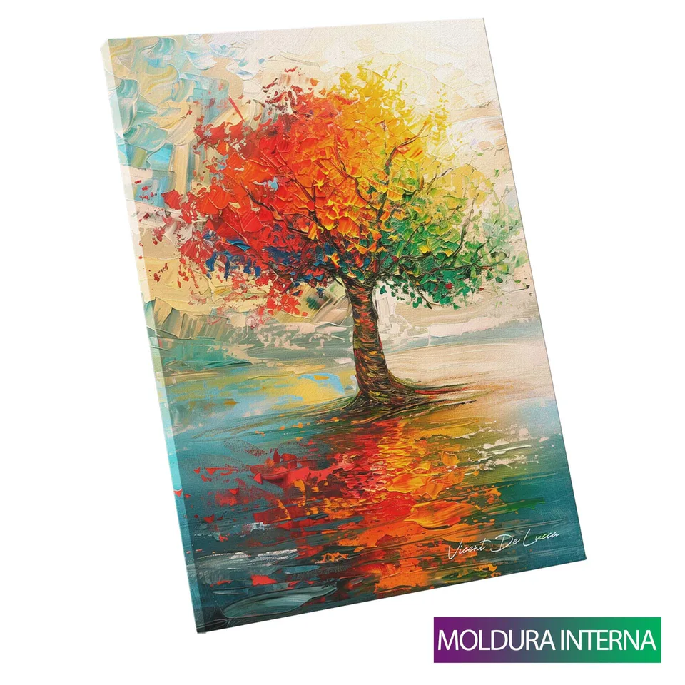 Quadro Árvore do Lago com moldura interna