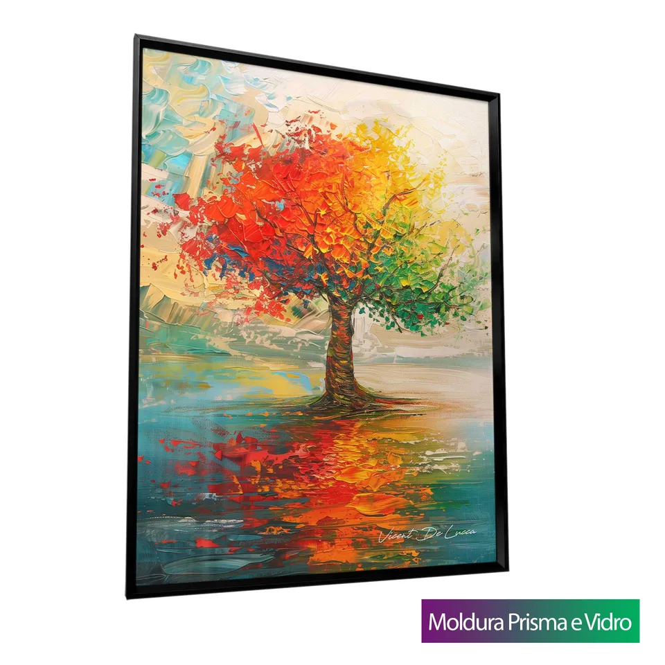 Quadro Árvore do Lago com moldura Prisma e vidro