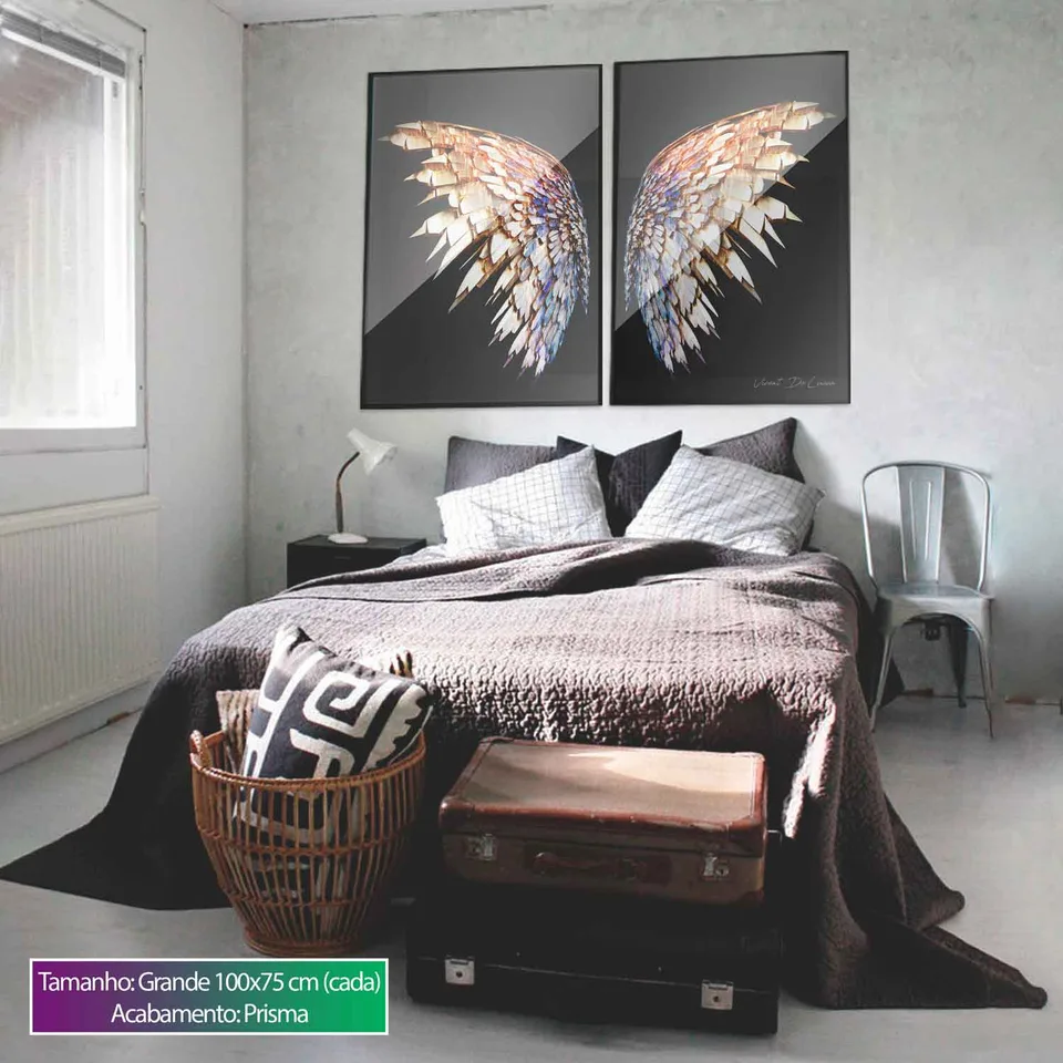 Quadro Asas Preciosas 2 Peças, de Vicent de Lucca — foto 7