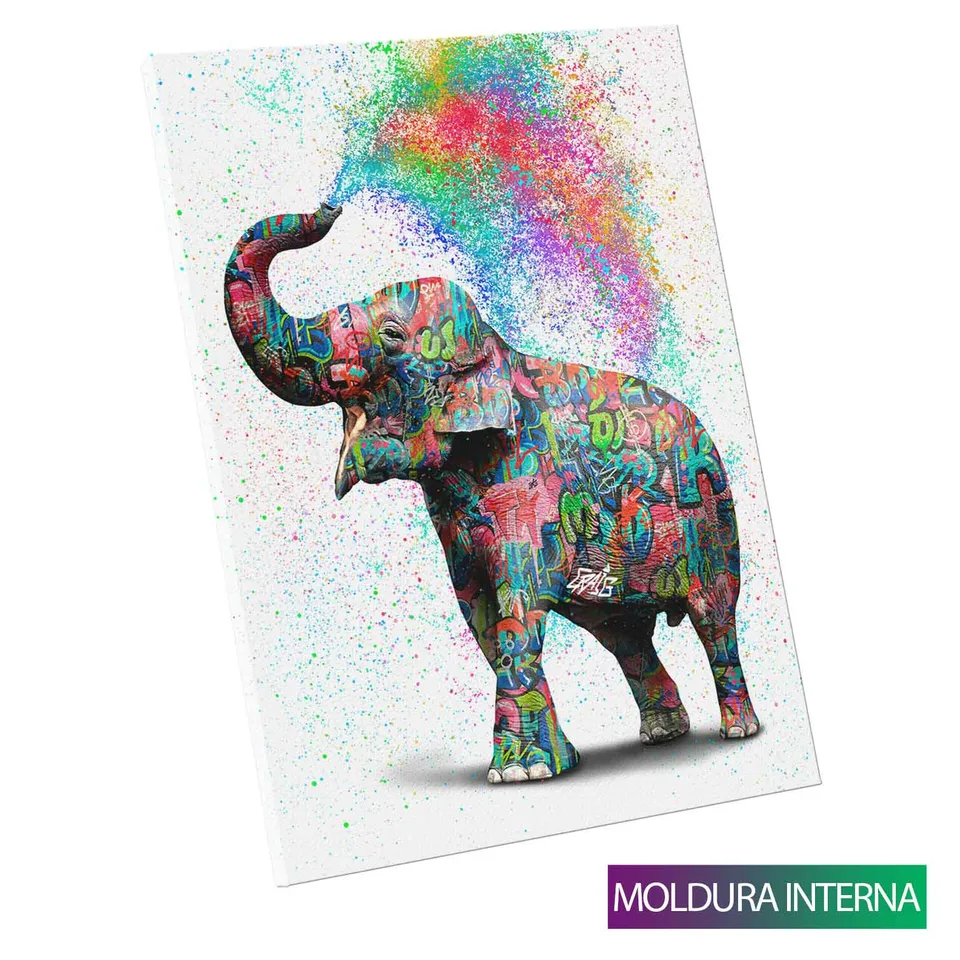 Quadro Elefante Colorido Grafite CRAIG — foto 9