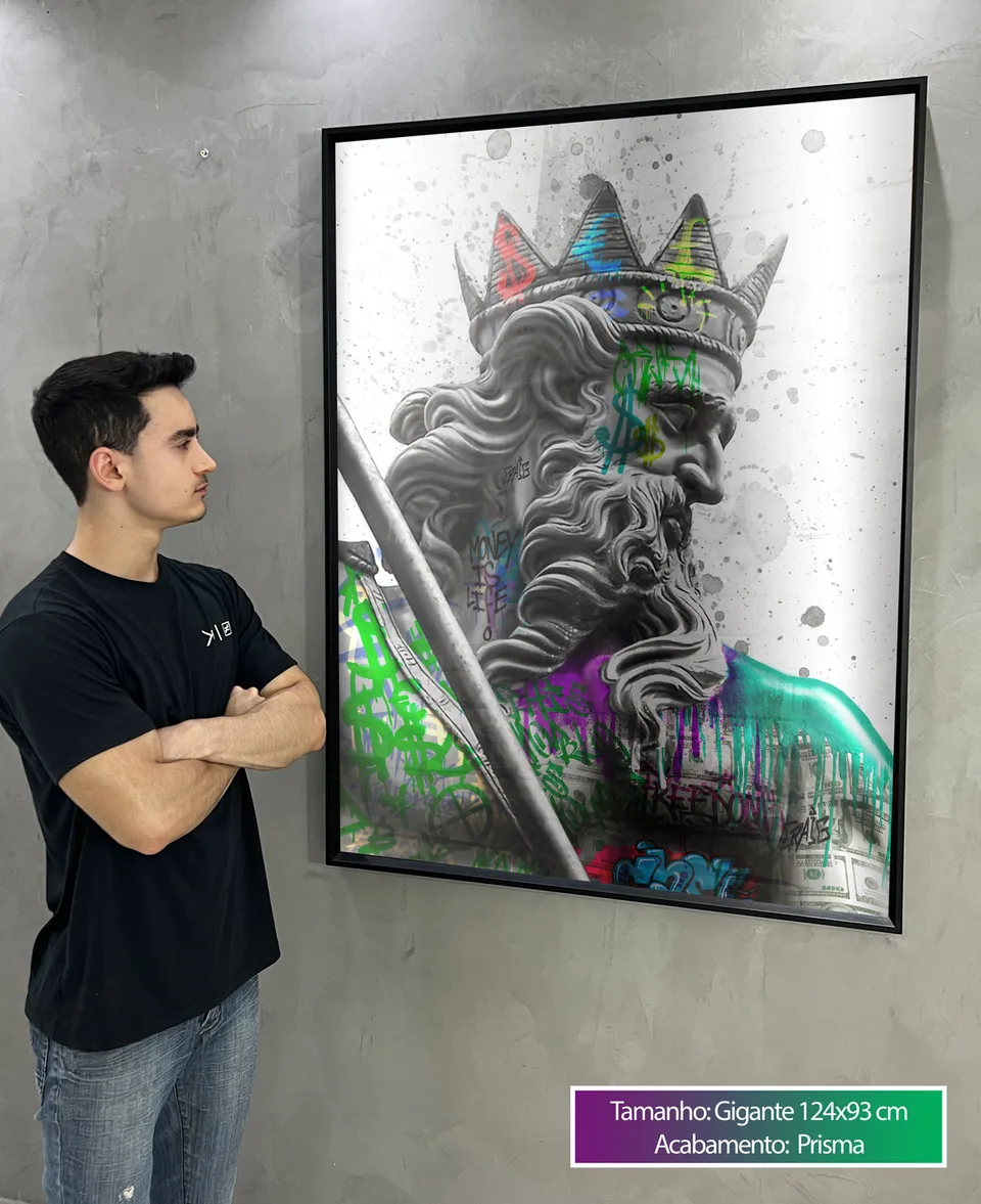 Quadro decorativo Poseidon Grafite Craig