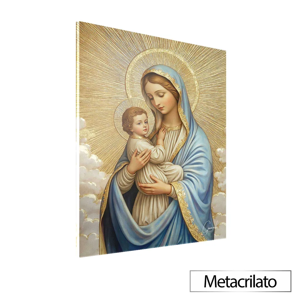 Quadro O Amor Materno de Maria metacrilato