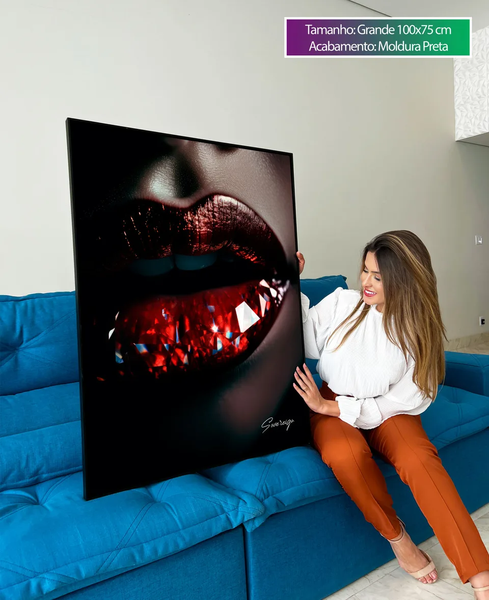 Quadro decorativo Boca de Cristal