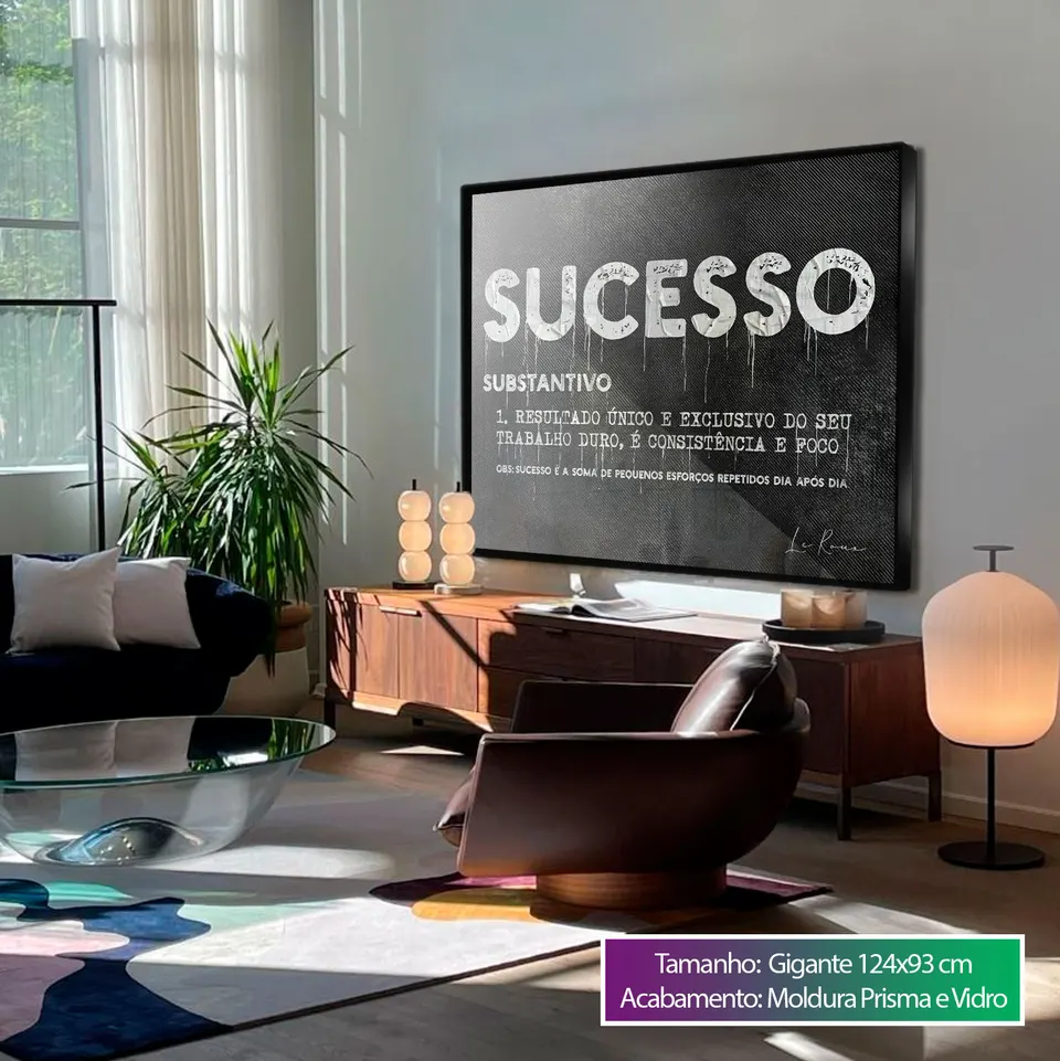 Quadro Sucesso com vidro