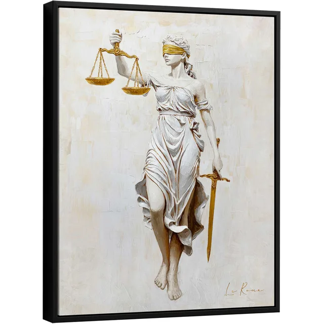 Quadro Deusa da Justiça ClairArt - Escritório de Advocacia | QuadrosDecorativos.com