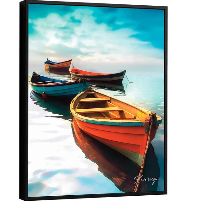 Quadro Barcos Coloridos