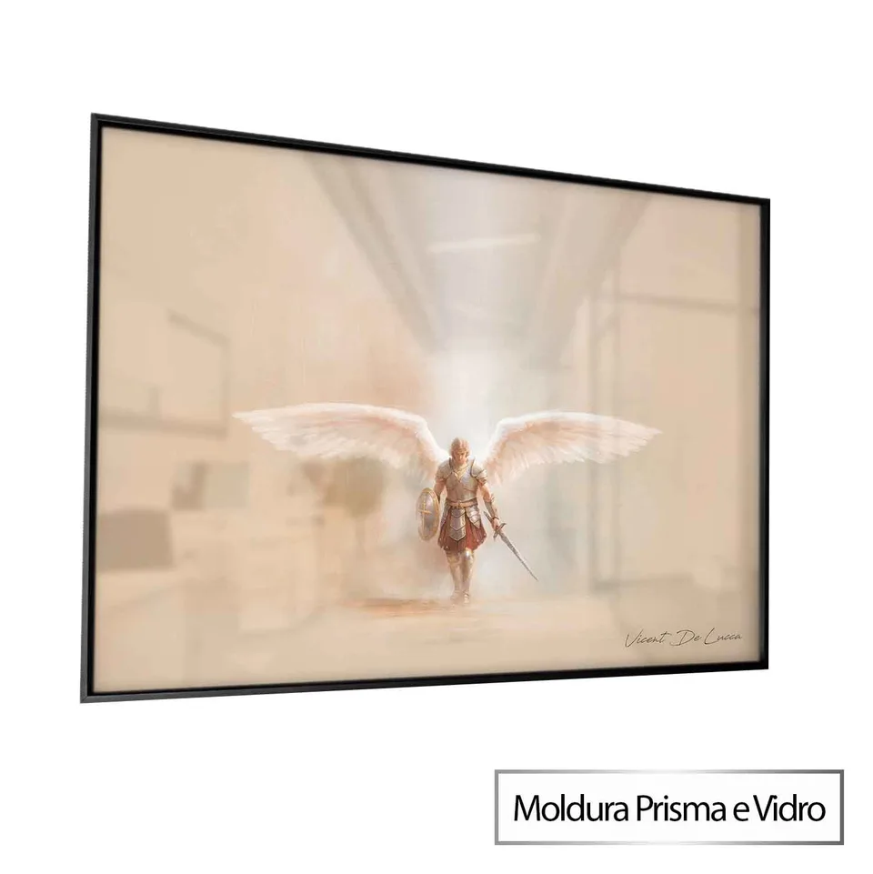 Quadro São Miguel Defensor Celestial - Coleção Minimalista