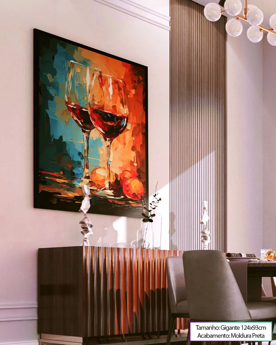 Quadro Belas Taças de Vinho, de Vicent de Lucca — foto 2