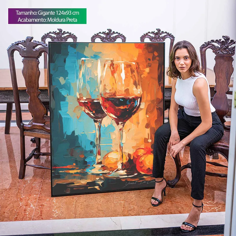 Quadro Belas Taças de Vinho, de Vicent de Lucca — foto 11