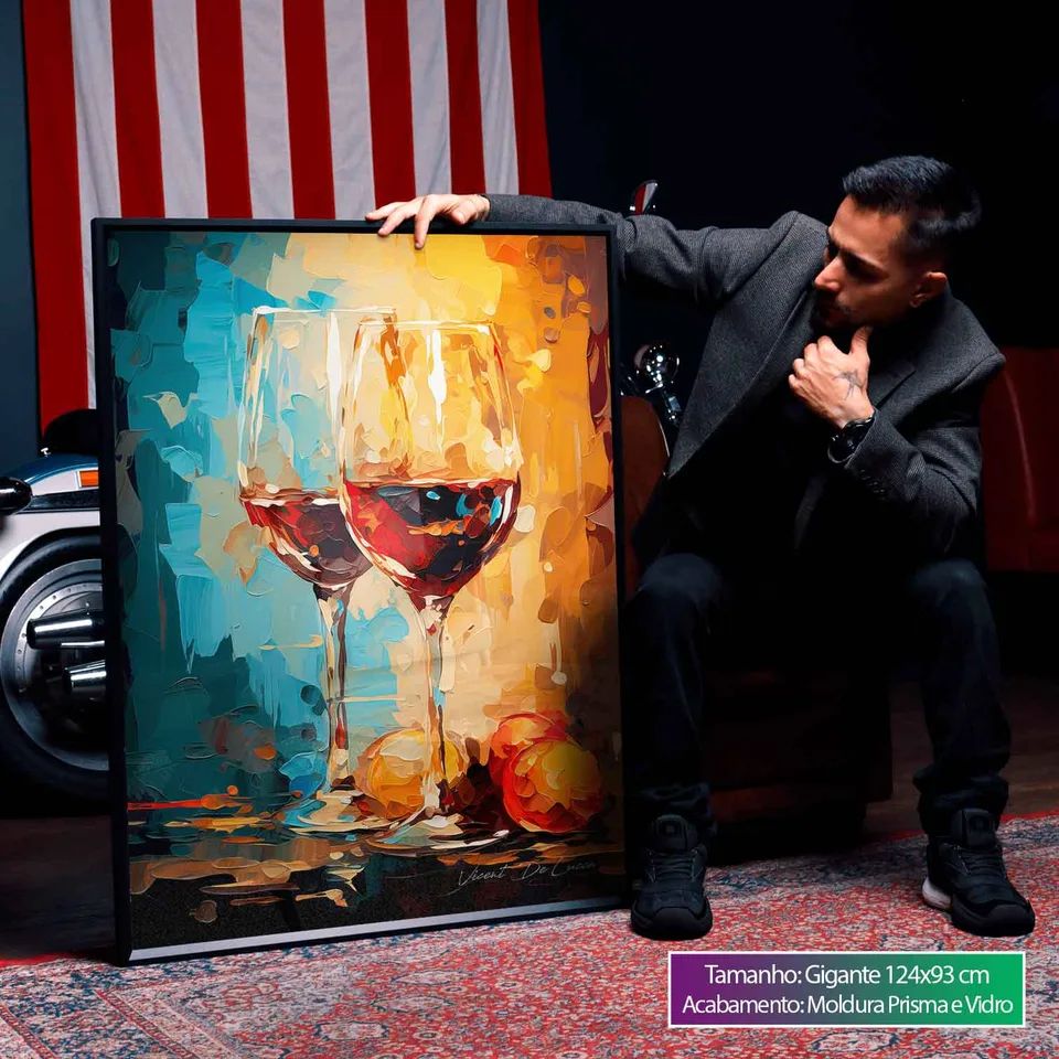 Quadro Belas Taças de Vinho, de Vicent de Lucca — foto 12