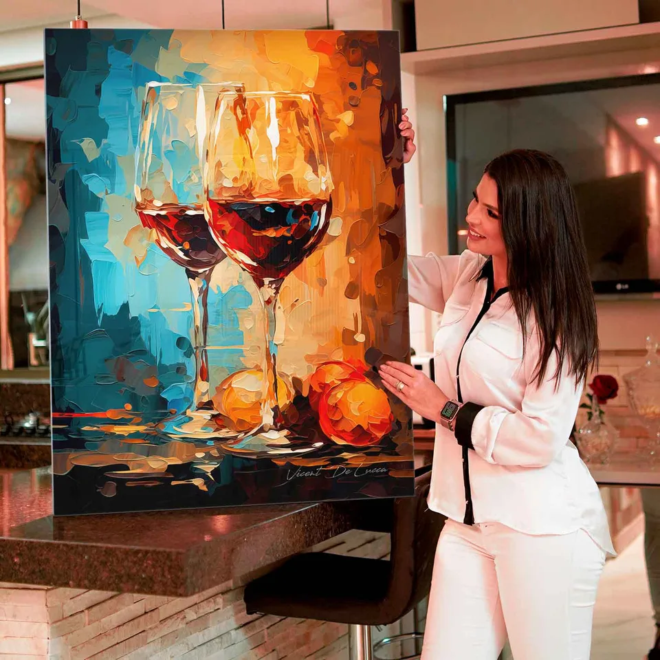 Quadro Belas Taças de Vinho, de Vicent de Lucca — foto 4