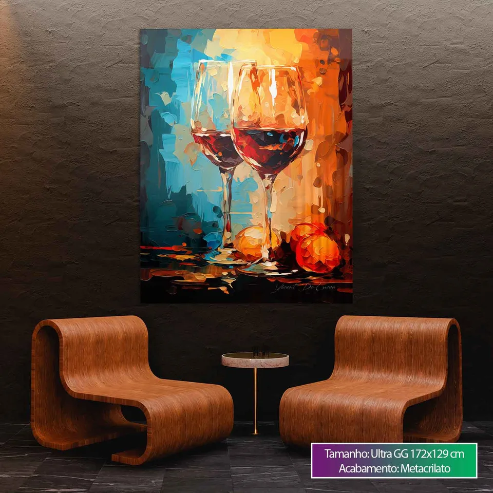 Quadro Belas Taças de Vinho, de Vicent de Lucca — foto 5