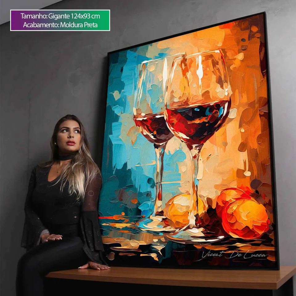 Quadro Belas Taças de Vinho, de Vicent de Lucca — foto 6