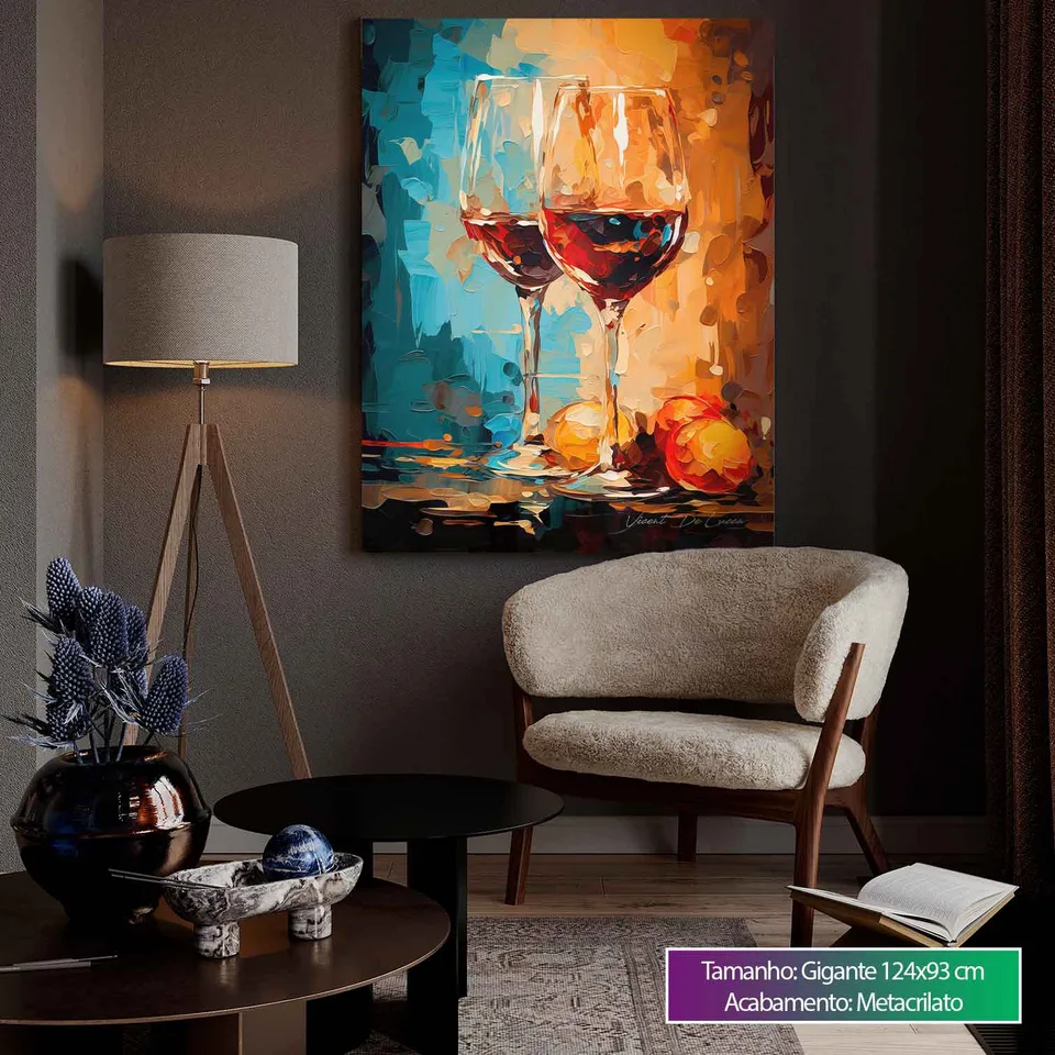 Quadro Belas Taças de Vinho, de Vicent de Lucca — foto 7
