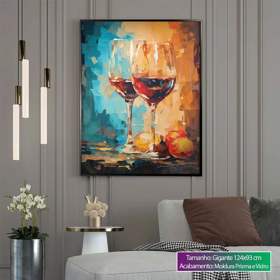 Quadro Belas Taças de Vinho, de Vicent de Lucca — foto 9