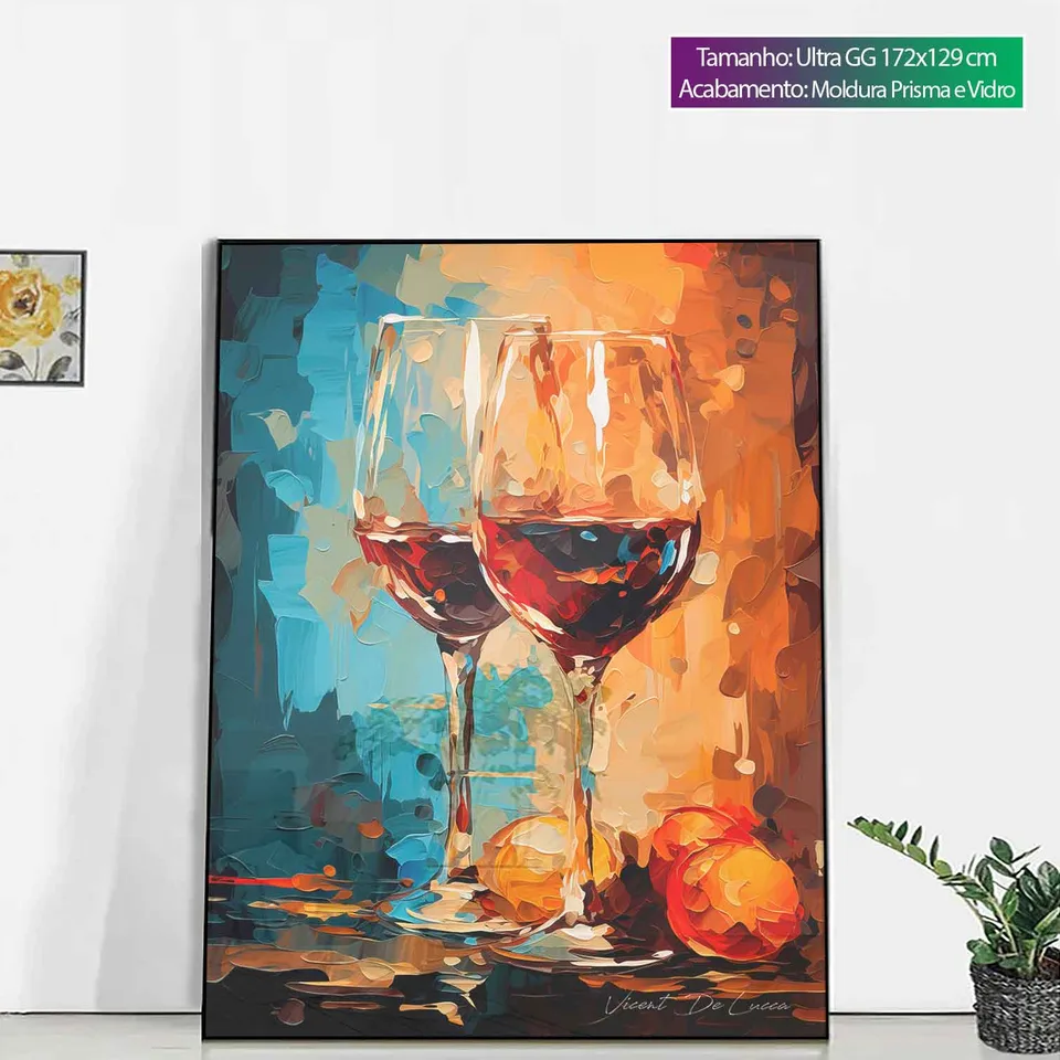 Quadro Belas Taças de Vinho, de Vicent de Lucca — foto 10