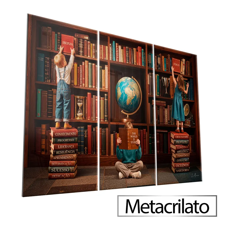 Quadro Fonte do Conhecimento - 3 Peças