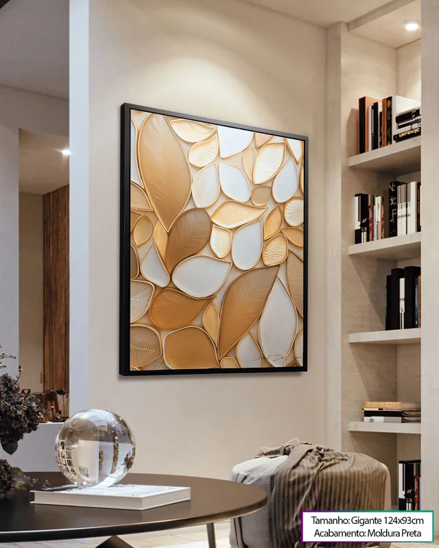 Quadro-Folhas-Douradas