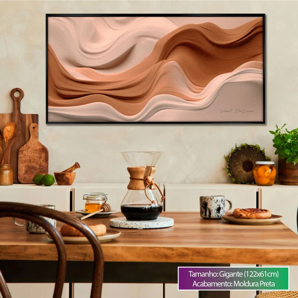 Quadro Boho Ondas Suaves