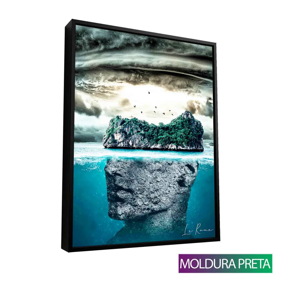 Quadro Brainstorming A Tempestade de Ideias com moldura de filete preta