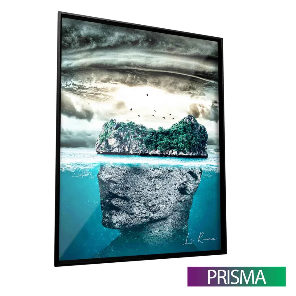 Quadro Brainstorming A Tempestade de Ideias com moldura Prisma e vidro