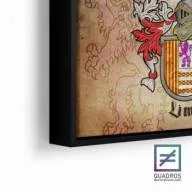 Quadro Brasão Família lima com filete detalhe a esquerda