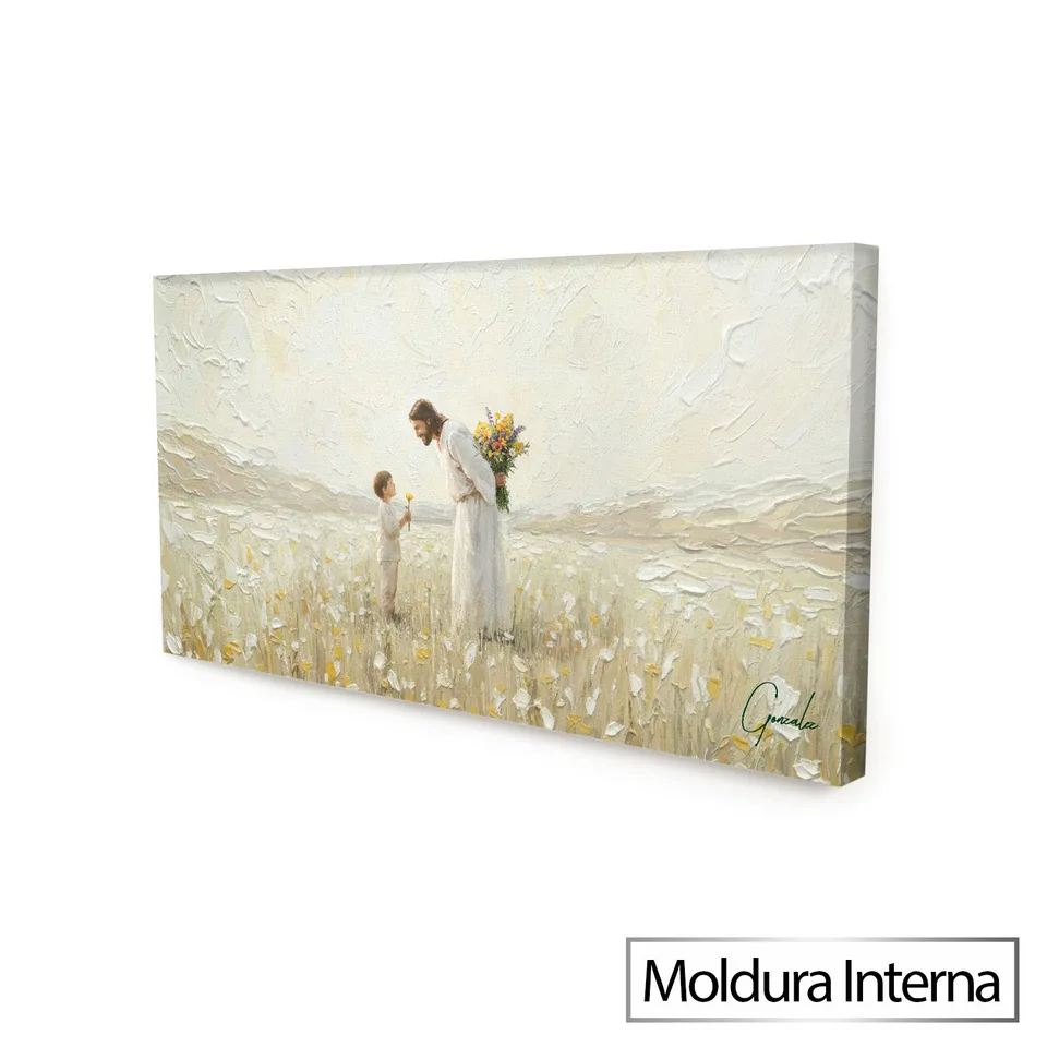 Quadro A Primavera de Cristo — Moldura Interna, Médio 68x34