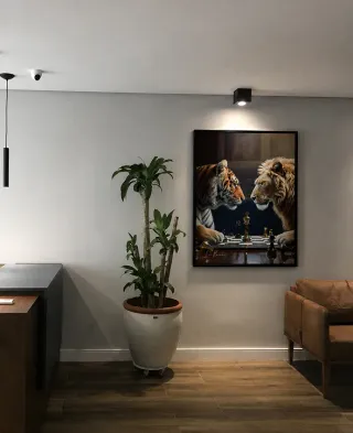Quadro Jogo de Feras na casa de Davi Lima